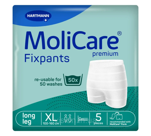 Еластичні сітчасті штанці для фіксації прокладок подовжені MoliCare Fixpants XL 5 шт. 100-160 см